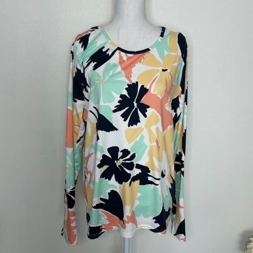 Hang Ten Multicolor Floral Long Sleeve Top